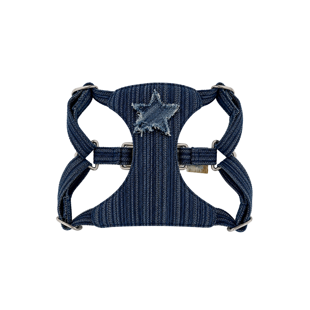 The Wayfarer Denim Dog Harness