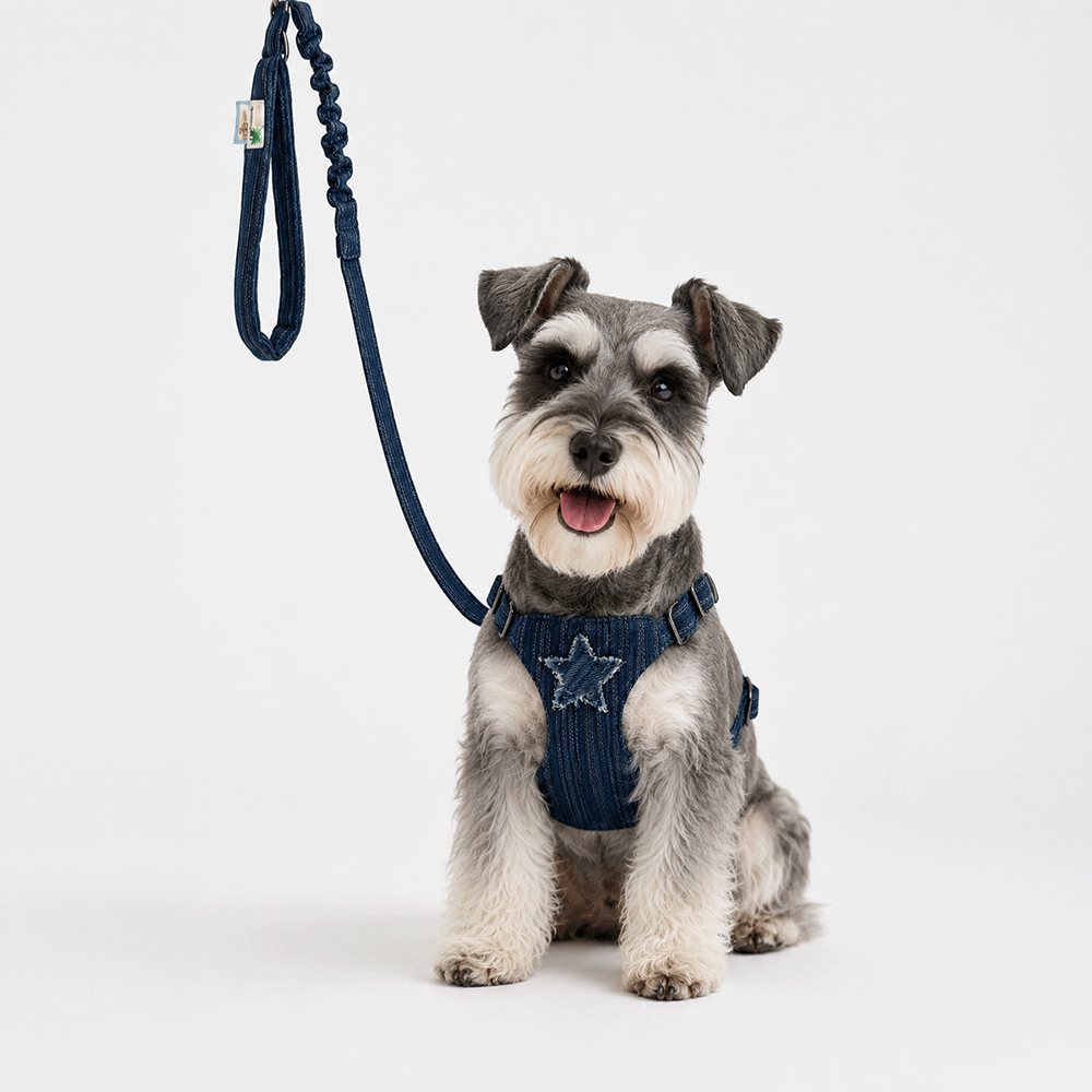 The Wayfarer Denim Dog Harness