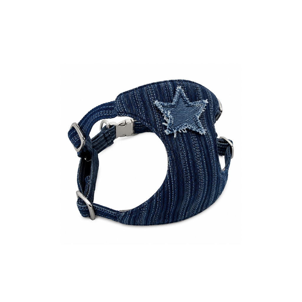 The Wayfarer Denim Dog Harness