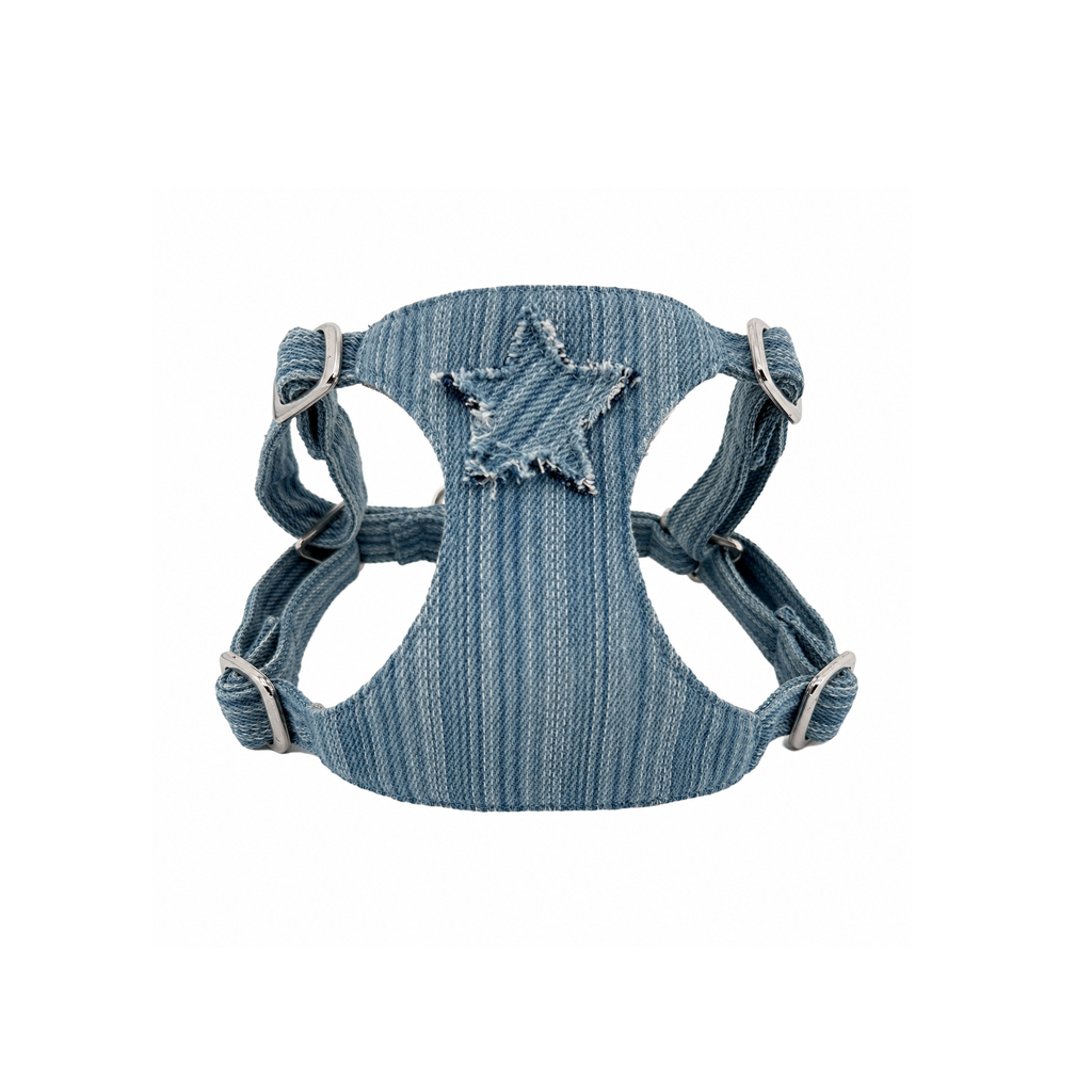 The Wayfarer Denim Dog Harness
