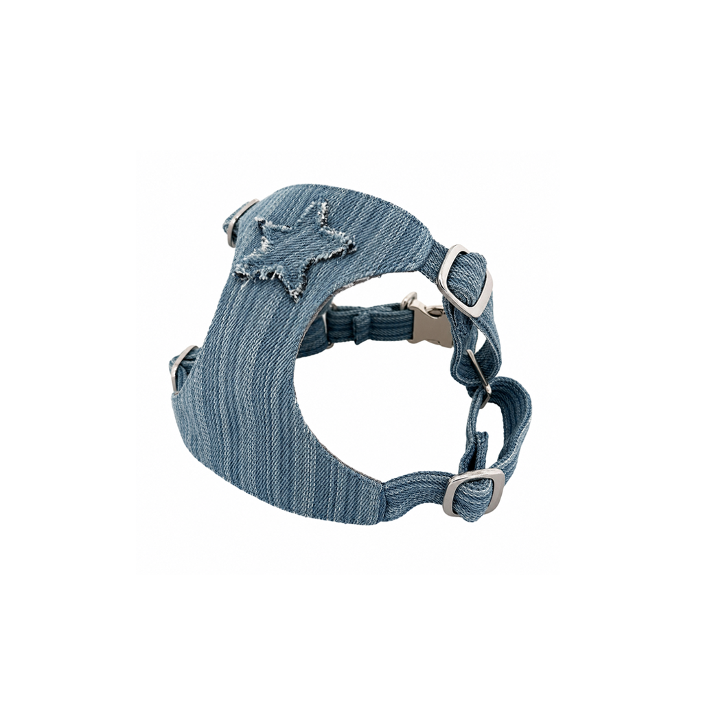 The Wayfarer Denim Dog Harness